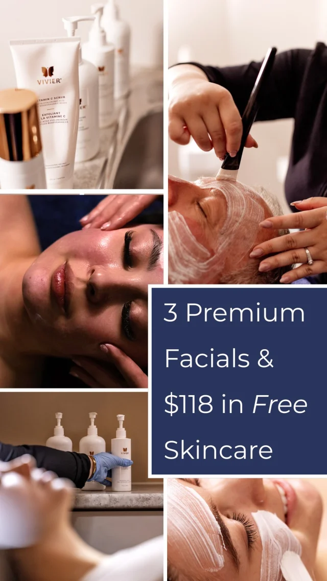 Skincare doesn’t end at the spa!

When you book a package of 3 Premium Facials, you’ll also receive a FREE @VivierSkin Ultra Foaming Cleanser and Refreshing Toner, a $118 value to support your skincare at home 💖

Pick your favourite from our Premium Facial lineup:
• OxyGeneo
• Fire & Ice with dermabrasion
• Vibrant Facial

From the treatment room to the routines you have at home, we’re here to care for you and your skin through every phase of your skincare journey. 

Have inquiries? reach out!
📞 (705) 721-7775
🌐 SpaLumina.ca

#SpaLumina