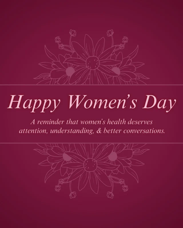 Happy International Women’s Day ♥️

Women’s health has not always received the attention, research, or understanding it deserves. For many years, women experiencing changes in their energy, sleep, mood, or overall wellbeing were often told it was simply a normal part of getting older.

Today, those conversations are becoming more open. More women are learning about the role hormones play in how we feel every day, especially during the transitions of perimenopause and menopause.

Understanding these changes can help women make more informed decisions about their health and explore supportive options, including treatments like bioidentical hormone replacement therapy (BHRT), when appropriate.

International Women’s Day is a reminder to continue advocating for women’s health, education, and care that truly listens. Every woman deserves to feel supported, informed, and comfortable in her own body at every stage of life. ♥️✨