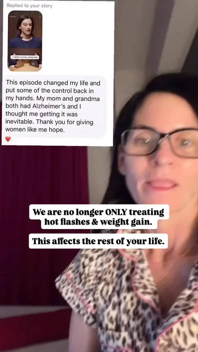 More and more, research shows us how we can change the trajectory of those fearful of a future living with Alzheimer’s 

We are taking our power back.

If you are interested in talking about solutions with 
Perimenopause and Menopause 
This is what we’re here for. 

Spa Lumina is a Health & Wellness Spa
And our goal is to continue to educate women and men 
So they can live their healthiest thriving life