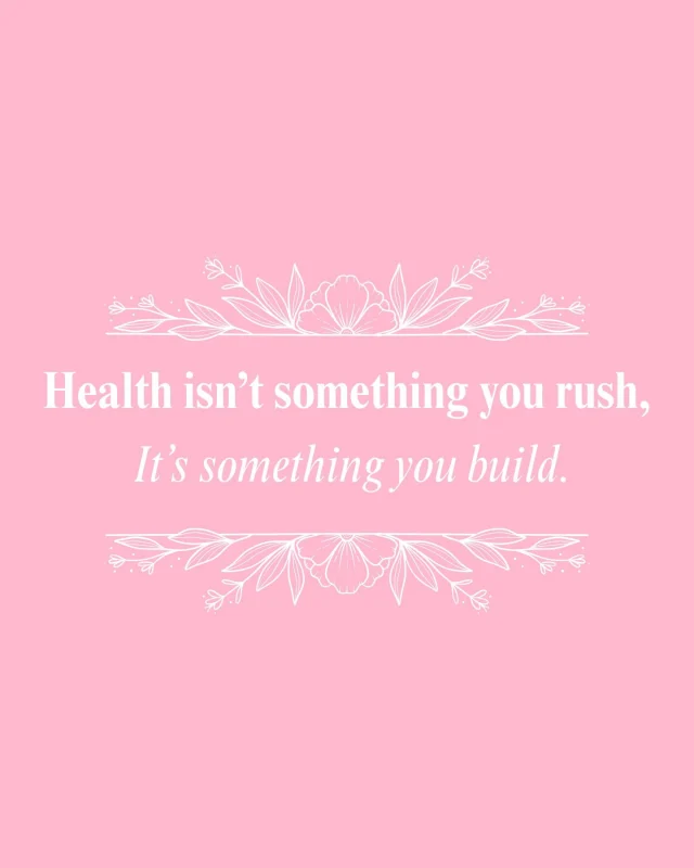 Health doesn’t shift overnight, it builds over time 🤍

What you’re feeling isn’t random. It’s your body responding, asking for support, not a quick fix.

When you start working with it, things begin to feel more balanced again ✨